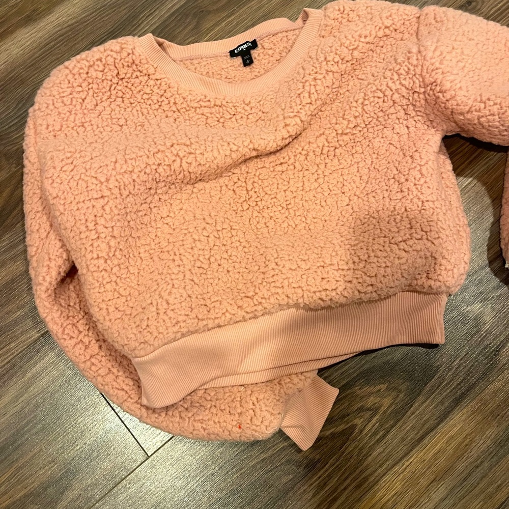 Pink Sherpa sweater